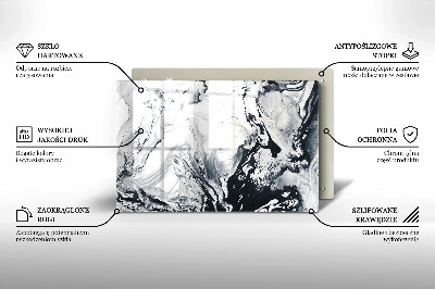 Dessous de bougie rectangulaire Abstraction d'encre