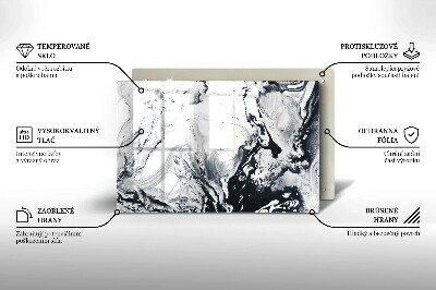 Dessous de bougie rectangulaire Abstraction d'encre