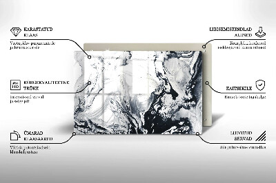 Dessous de bougie rectangulaire Abstraction d'encre