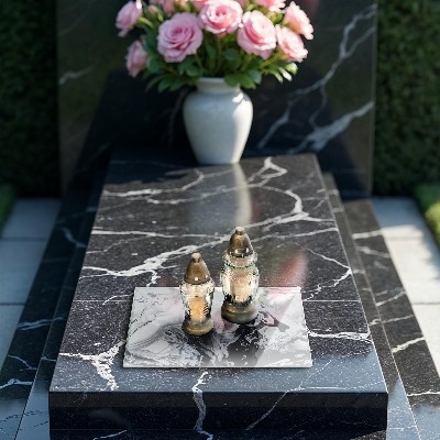 Dessous de bougie rectangulaire Abstraction d'encre