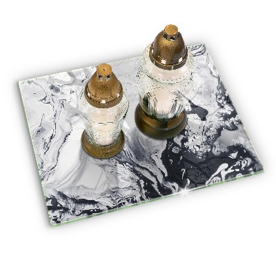 Dessous de bougie rectangulaire Abstraction d'encre