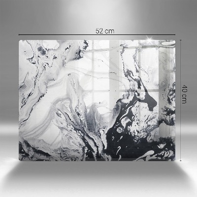 Dessous de bougie rectangulaire Abstraction d'encre