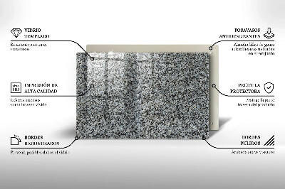 Dessous de bougie rectangulaire Texture de pierre