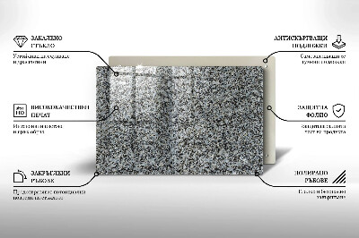 Dessous de bougie rectangulaire Texture de pierre