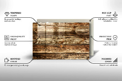 Dessous de bougie rectangulaire Texture de planche de bois