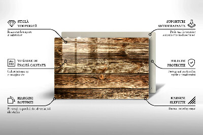 Dessous de bougie rectangulaire Texture de planche de bois