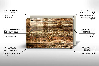 Dessous de bougie rectangulaire Texture de planche de bois