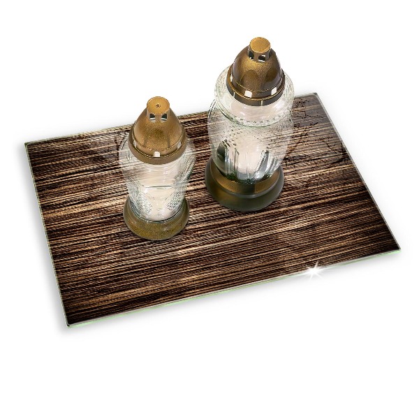 Dessous de bougie rectangulaire Texture du bois