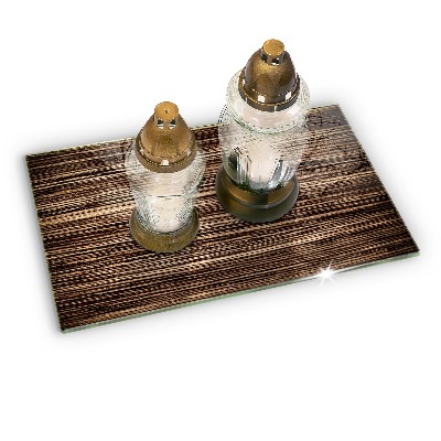 Dessous de bougie rectangulaire Texture du bois