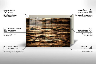 Dessous de bougie rectangulaire Texture du bois