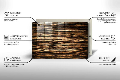 Dessous de bougie rectangulaire Texture du bois