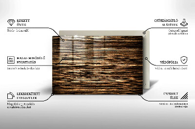 Dessous de bougie rectangulaire Texture du bois