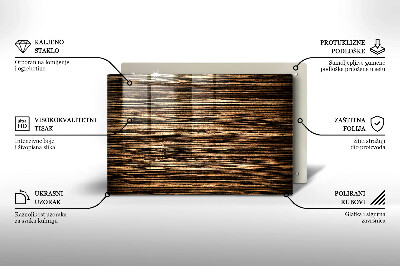 Dessous de bougie rectangulaire Texture du bois