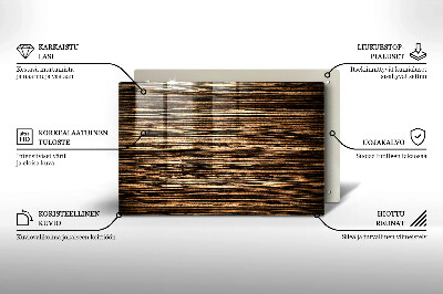 Dessous de bougie rectangulaire Texture du bois