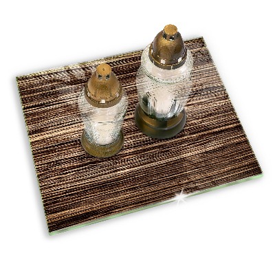 Dessous de bougie rectangulaire Texture du bois