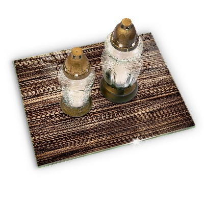 Dessous de bougie rectangulaire Texture du bois