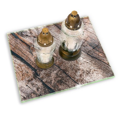 Dessous de bougie rectangulaire Structure en bois