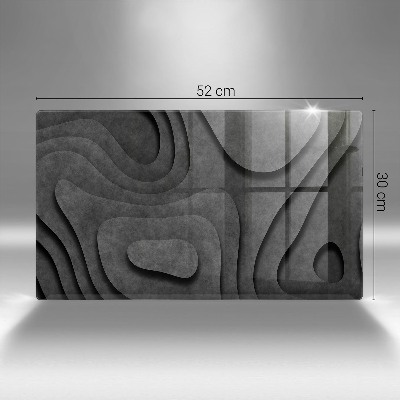 Dessous de bougie rectangulaire formes de pierre 3D