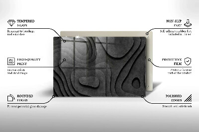 Dessous de bougie rectangulaire formes de pierre 3D