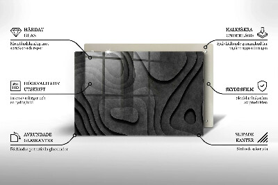 Dessous de bougie rectangulaire formes de pierre 3D