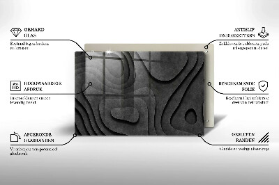 Dessous de bougie rectangulaire formes de pierre 3D