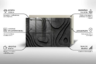 Dessous de bougie rectangulaire formes de pierre 3D