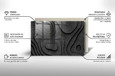 Dessous de bougie rectangulaire formes de pierre 3D