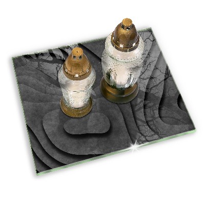 Dessous de bougie rectangulaire formes de pierre 3D