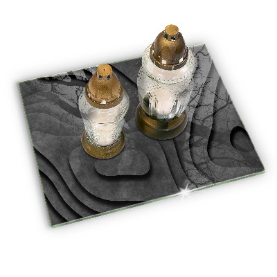 Dessous de bougie rectangulaire formes de pierre 3D