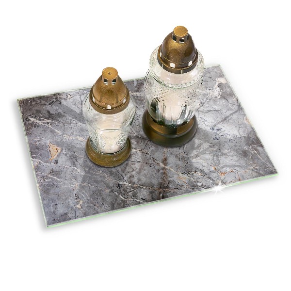 Dessous de bougie rectangulaire Texture de pierre