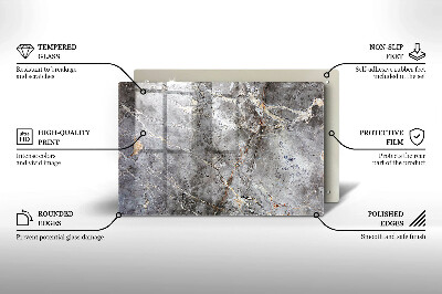 Dessous de bougie rectangulaire Texture de pierre