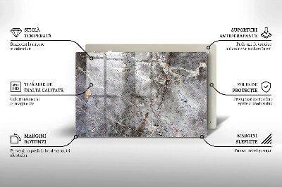 Dessous de bougie rectangulaire Texture de pierre