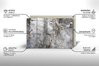 Dessous de bougie rectangulaire Texture de pierre