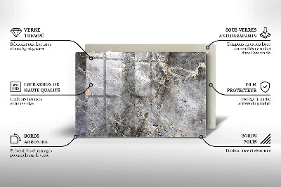 Dessous de bougie rectangulaire Texture de pierre