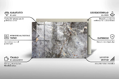 Dessous de bougie rectangulaire Texture de pierre