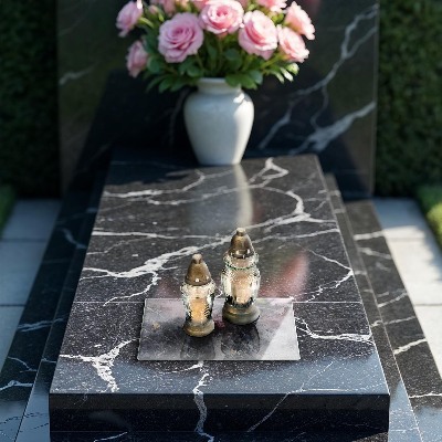 Dessous de bougie rectangulaire Texture de pierre