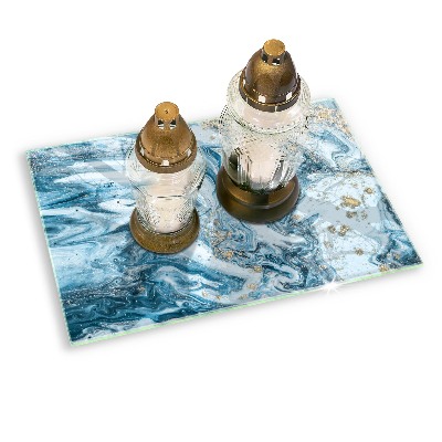 Dessous de bougie rectangulaire Structure avec de l'or