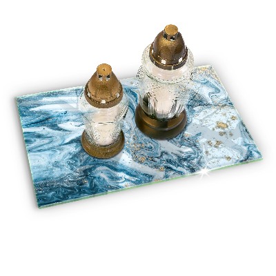 Dessous de bougie rectangulaire Structure avec de l'or