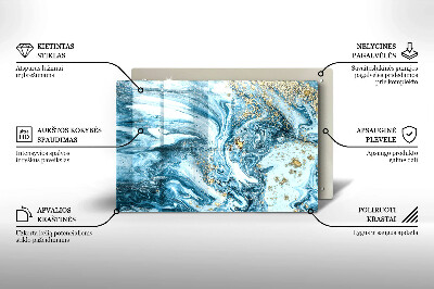 Dessous de bougie rectangulaire Structure avec de l'or