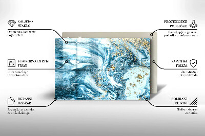 Dessous de bougie rectangulaire Structure avec de l'or