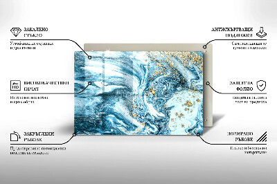 Dessous de bougie rectangulaire Structure avec de l'or