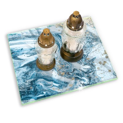 Dessous de bougie rectangulaire Structure avec de l'or