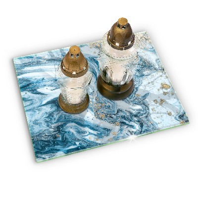 Dessous de bougie rectangulaire Structure avec de l'or