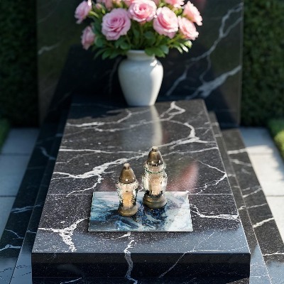 Dessous de bougie rectangulaire Structure avec de l'or