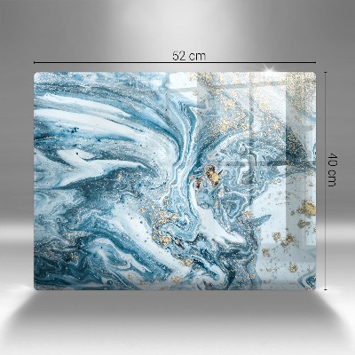 Dessous de bougie rectangulaire Structure avec de l'or