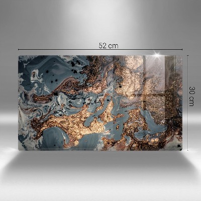 Dessous de bougie rectangulaire Structure rocheuse dorée