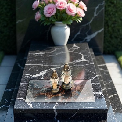 Dessous de bougie rectangulaire Structure rocheuse dorée