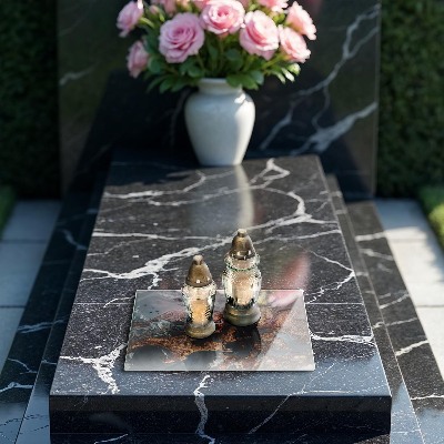 Dessous de bougie rectangulaire Structure rocheuse dorée