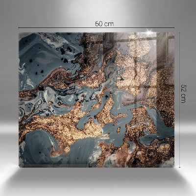 Dessous de bougie rectangulaire Structure rocheuse dorée