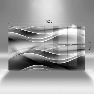 Dessous de bougie rectangulaire Abstraction lignes douces